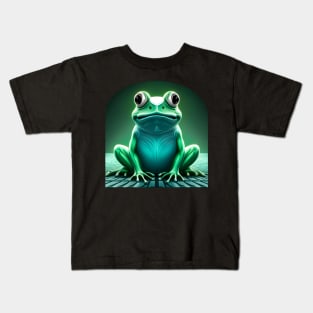 Froggy Animal Spirit (19) - Trippy Psychedelic Frog Kids T-Shirt